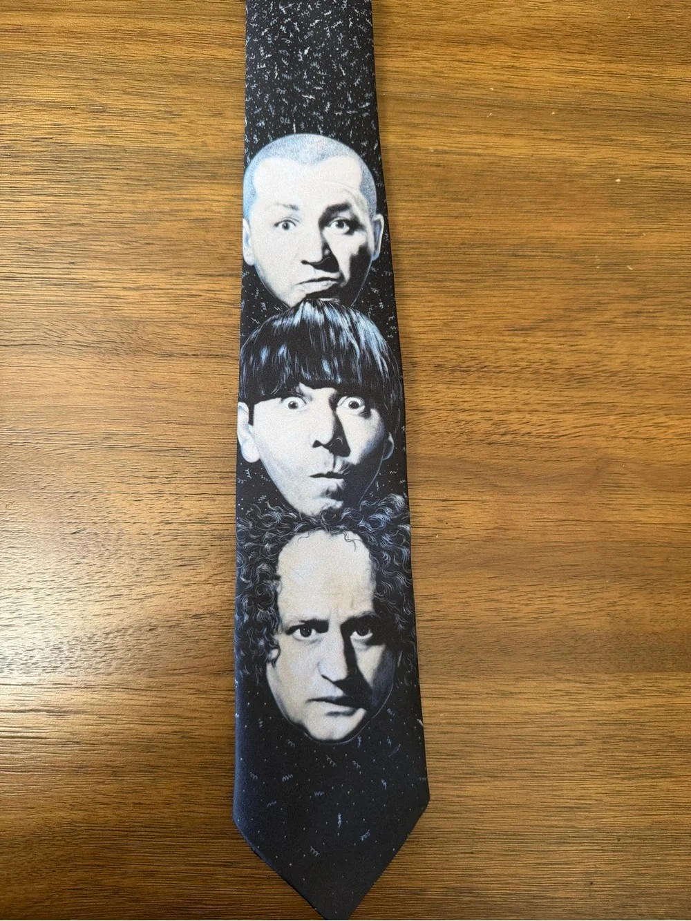 Vintage Ralph Marlin Three Stooges Tie Larry Moe Curly Novelty USA Made